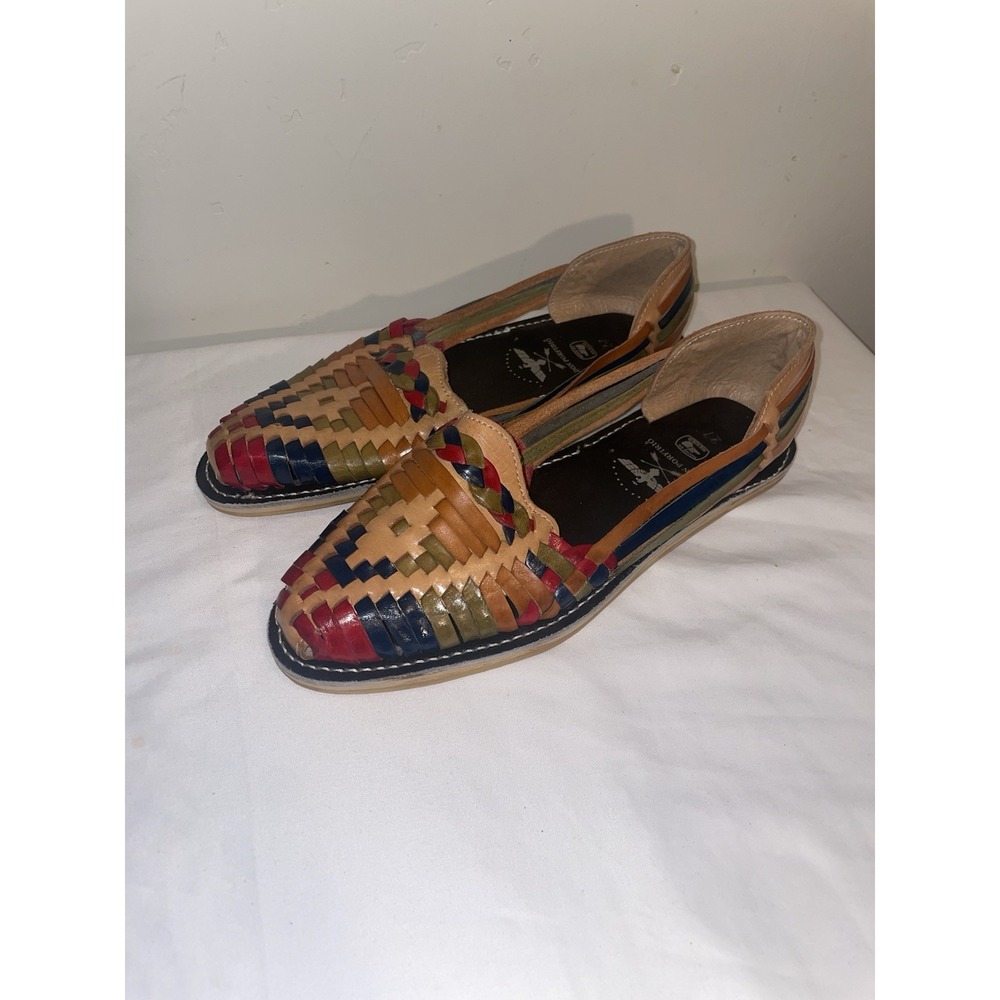 Don Porfirio Woman's Handmade Leather Huarache Mexico Size 27 USA Size 10